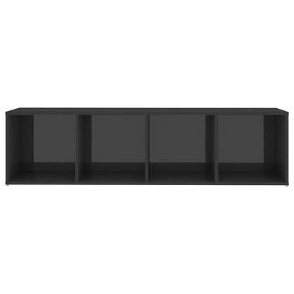 Móveis de TV 2 pcs 142,5x35x36,5 cm contrapl. cinza brilhante