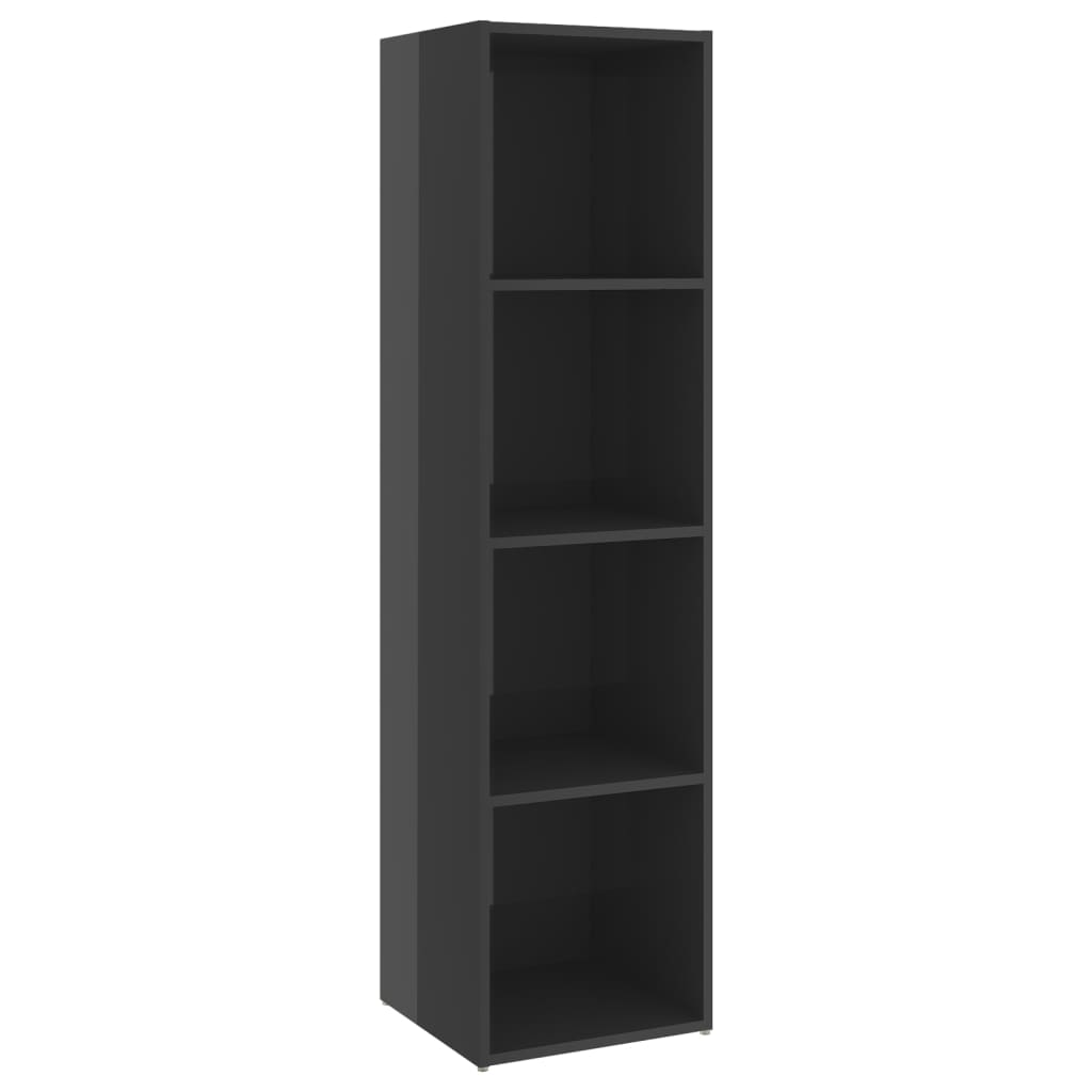 Móveis de TV 2 pcs 142,5x35x36,5 cm contrapl. cinza brilhante