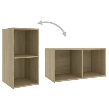 Móveis de TV 2 pcs 72x35x36,5 cm contraplacado carvalho sonoma