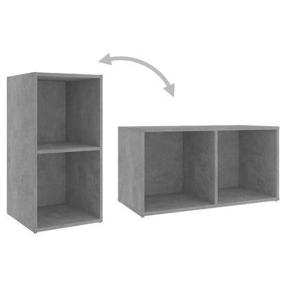 Móveis de TV 2 pcs 72x35x36,5 cm contraplacado cinzento cimento