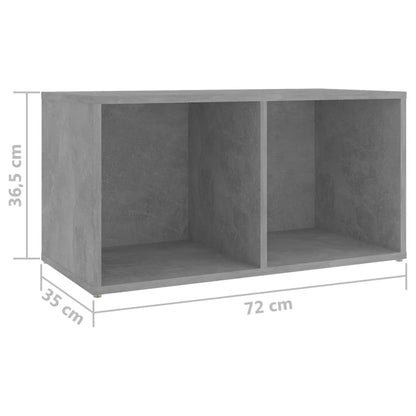 Móveis de TV 2 pcs 72x35x36,5 cm contraplacado cinzento cimento