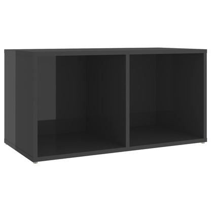 Móveis de TV 2 pcs 72x35x36,5 cm contraplacado cinza brilhante