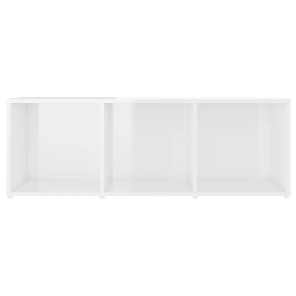 Móveis de TV 4 pcs 107x35x37 cm contraplacado branco brilhante