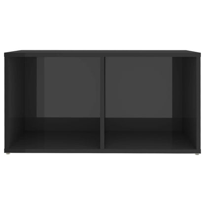 6 pcs conjunto de móveis de TV contraplacado cinzento brilhante