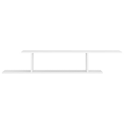 Estante de parede para TV 125x18x23 cm contraplacado branco