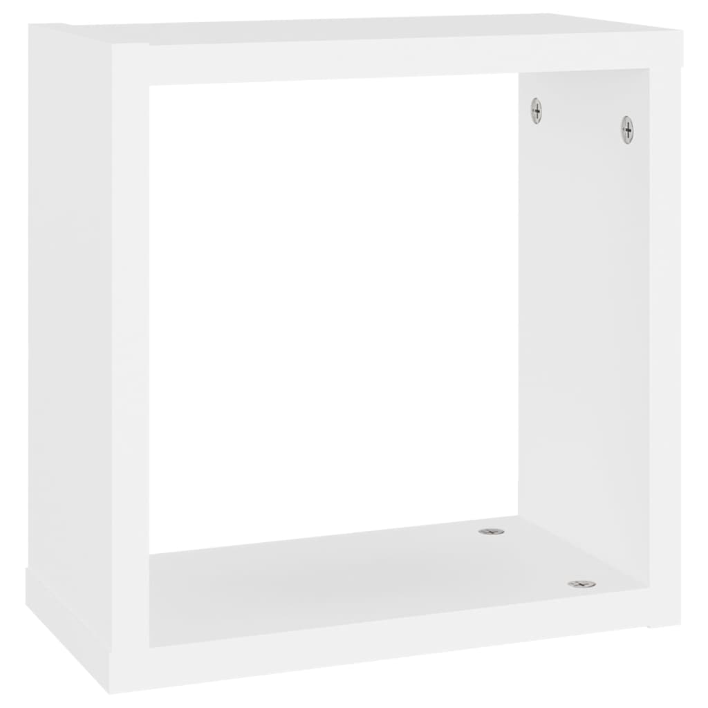 Prateleiras de parede em forma de cubo 2 pcs 30x15x30cm branco