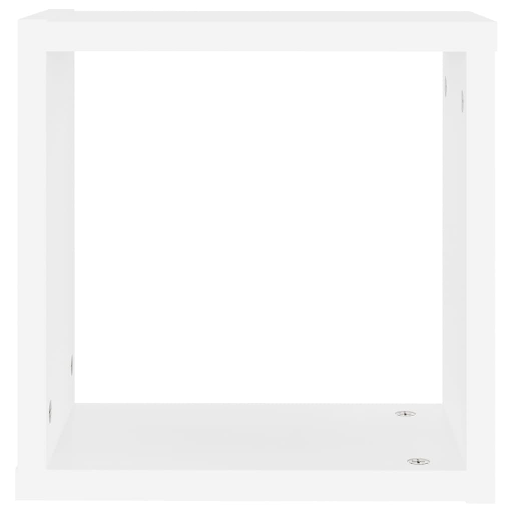 Prateleiras de parede em forma de cubo 4 pcs 30x15x30cm branco