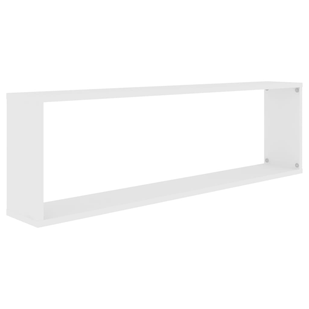 Prateleiras parede forma de cubo 2pcs contr. 100x15x30cm branco