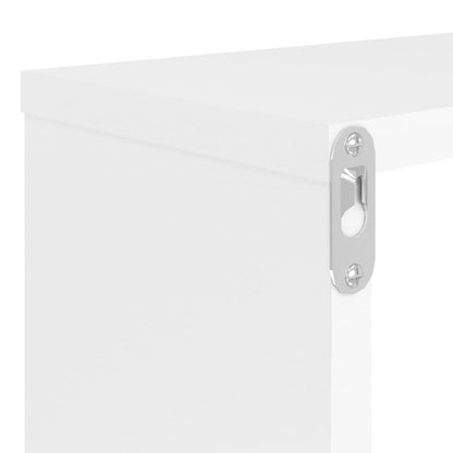 Estantes de parede cúbicas 2 pcs contrapl. 80x15x26,5 cm branco