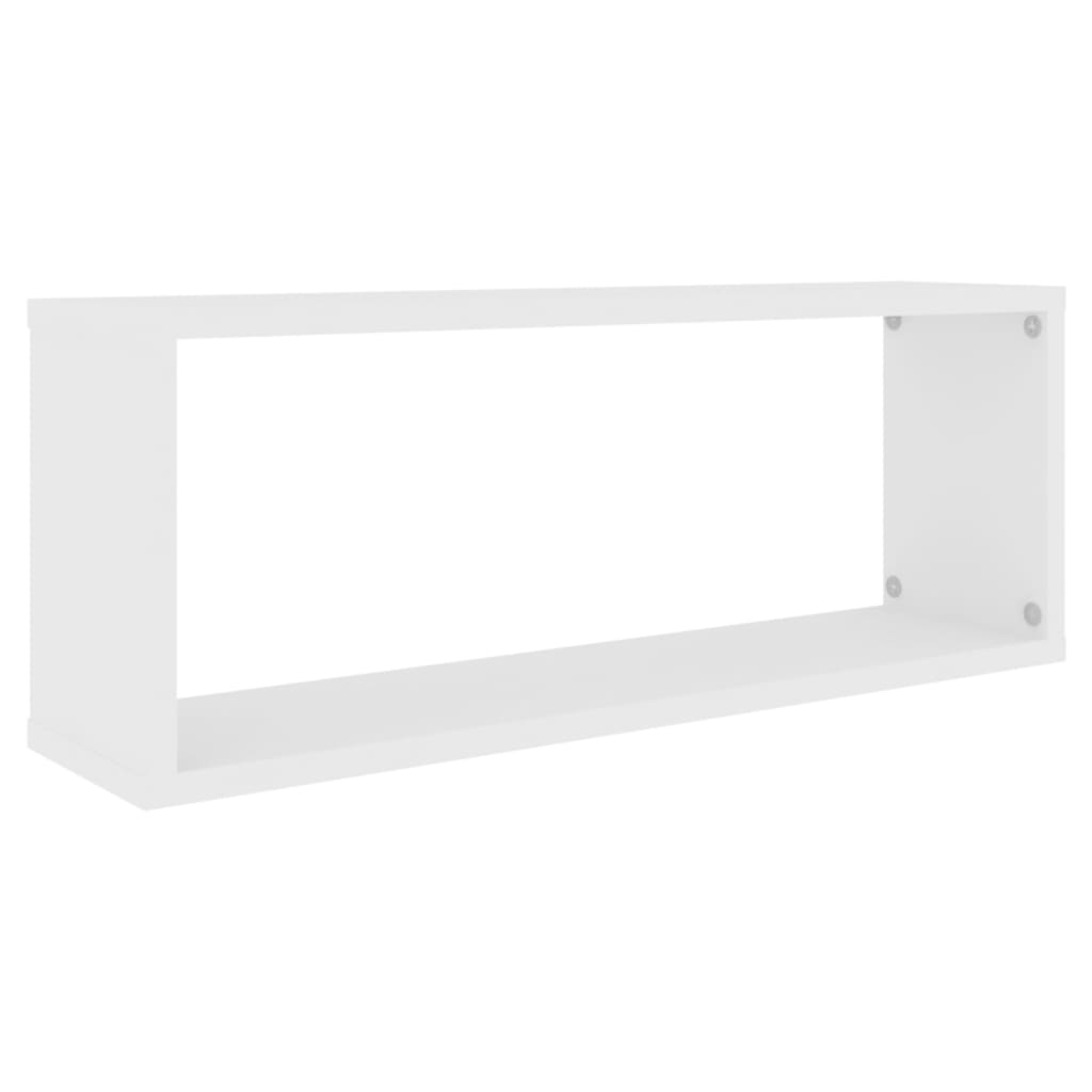 Prateleiras parede forma de cubo 4pcs contr. 60x15x23 cm branco