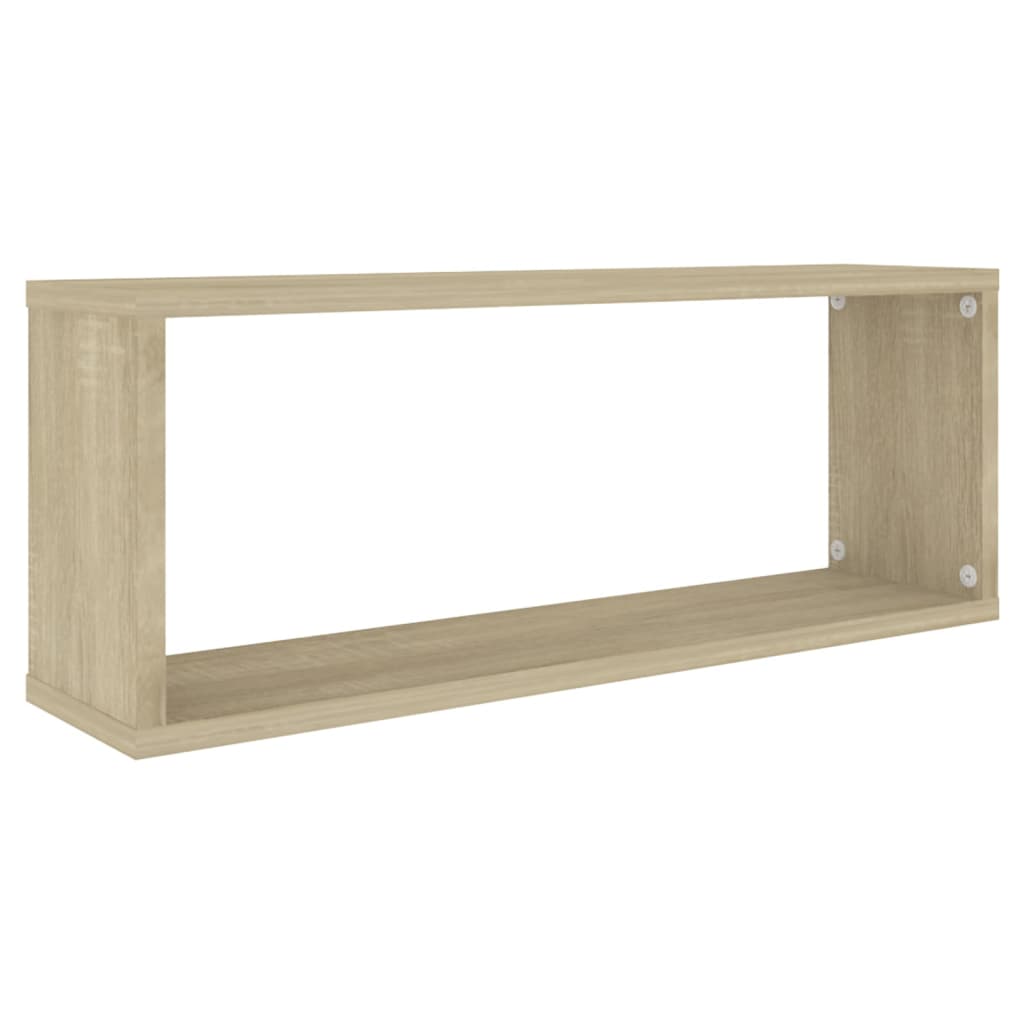 Prateleiras parede forma de cubo 6pcs contr. 60x15x23 cm sonoma