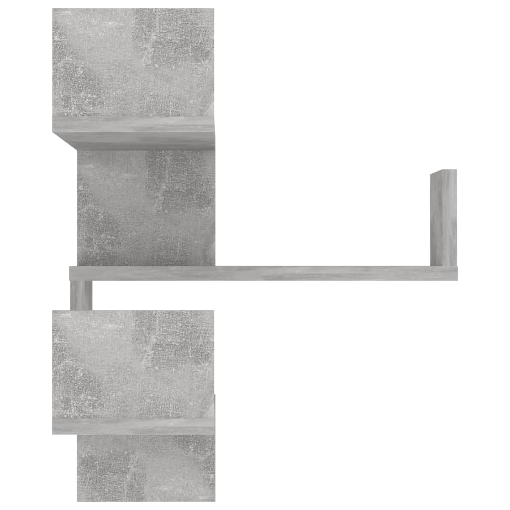 Estantes canto p/ parede 2pcs 40x40x50cm contrap. cinza cimento