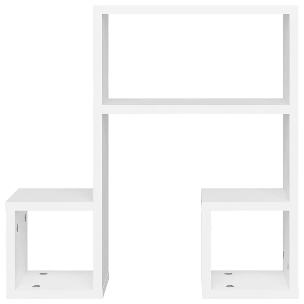 Estantes de parede 2 pcs 50x15x50 cm contraplacado branco