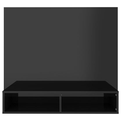 Móvel de TV de Parede Lisboa de 102 cm - Preto Brilhante - Design Moderno