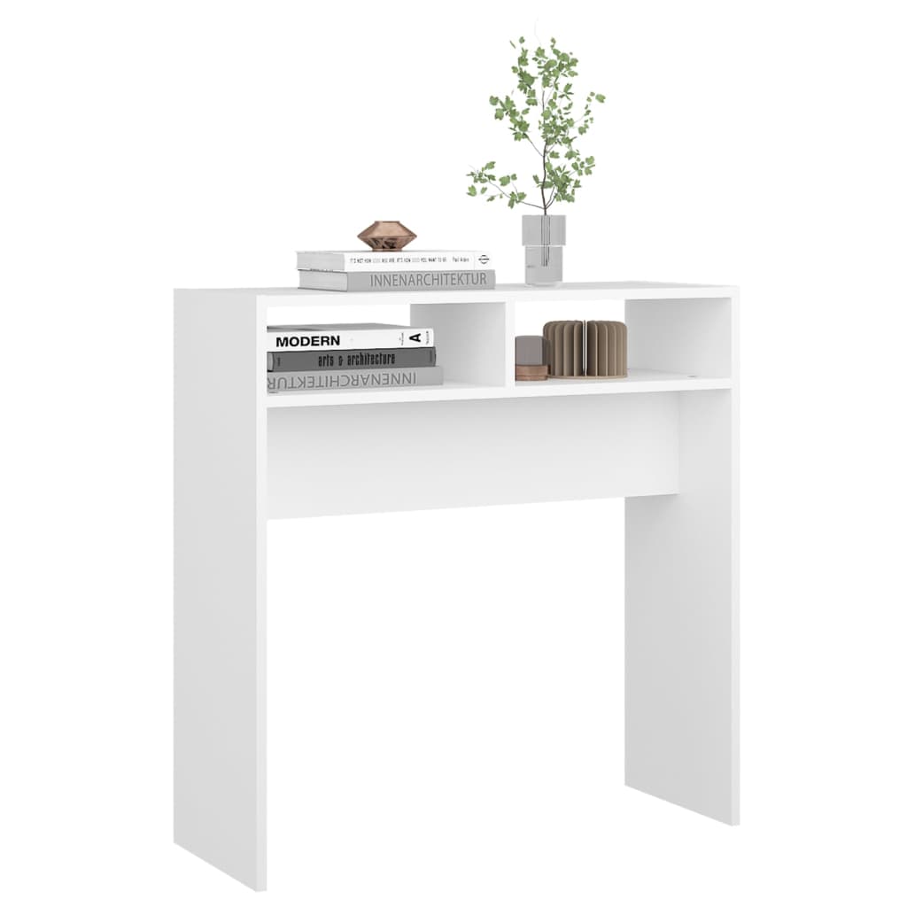 Consola de Entrada Raira - 78 x 30 x 80 cm- Cor Branco - Design Minimalista