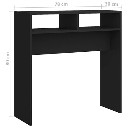 Consola de Entrada Raira - 78 x 30 x 80 cm- Cor Preto - Design Minimalista