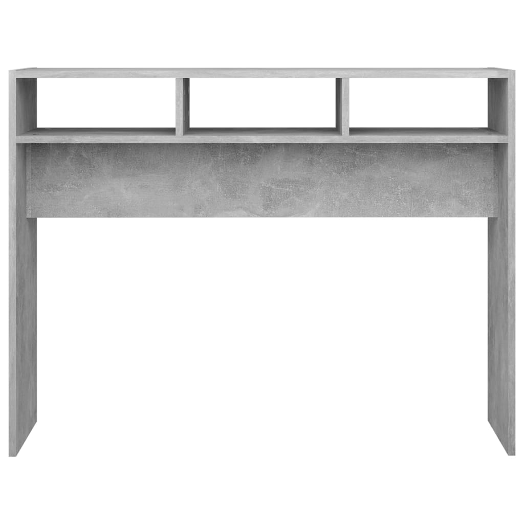 Mesa consola 105x30x80 cm contraplacado cinzento cimento