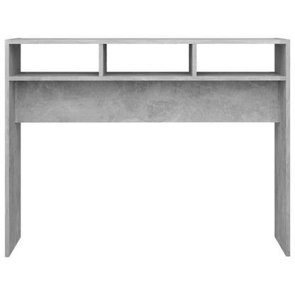 Mesa consola 105x30x80 cm contraplacado cinzento cimento