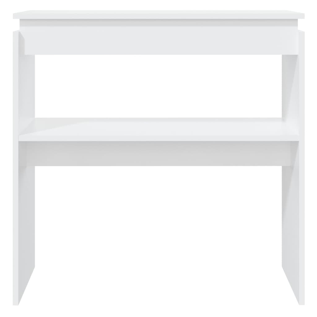 Consola de Entrada Romea - 80x30x80 cm - Contraplacado - Cor Branco - Design Minimalista