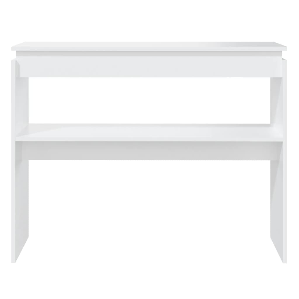 Consola de Entrada Cosima - 102 x 30 x 80 cm - Cor Branco - Contraplacado - Design Minimalista