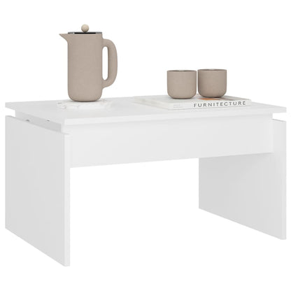 Mesa de centro 68x50x38 cm contraplacado branco