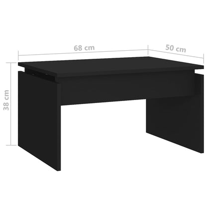 Mesa de centro 68x50x38 cm contraplacado preto