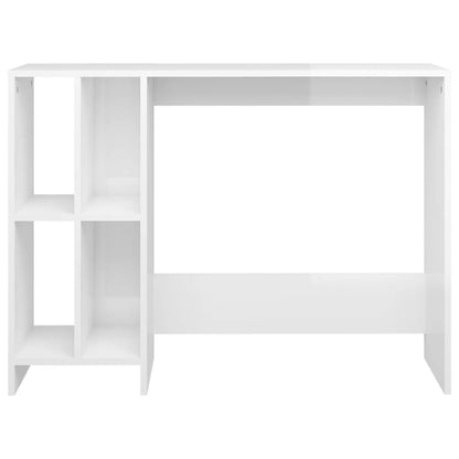 Secretária Dawn com 4 Prateleiras de 102,5 cm - Branco Brilhante - Design Modero