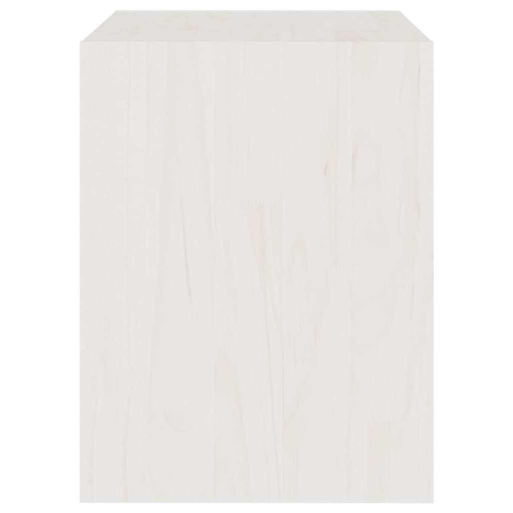 Mesas de cabeceira 2 pcs 40x30,5x40 cm pinho maciço branco