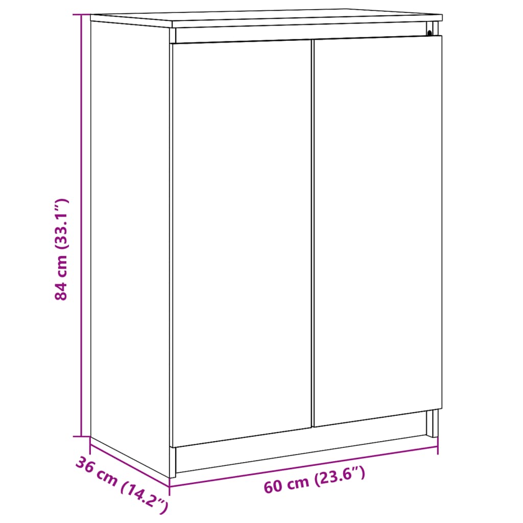 Aparador pinho maciço 60x36x84 cm preto