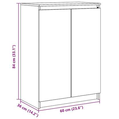 Aparador pinho maciço 60x36x84 cm preto