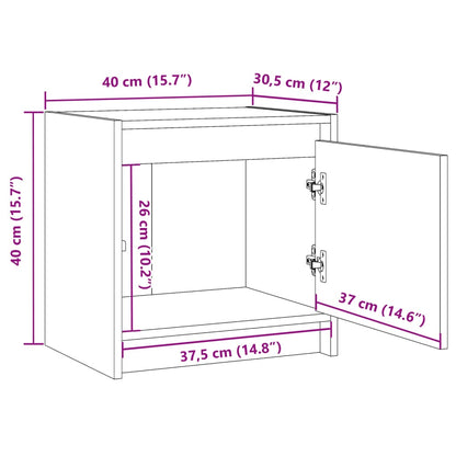 Mesa de cabeceira 40x30,5x40 cm pinho maciço castanho mel