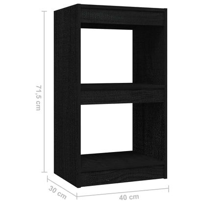 Estante 40x30x71,5 cm pinho maciço preto