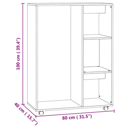 Roupeiro Tomar com Rodas - Carvalho - Design Moderno