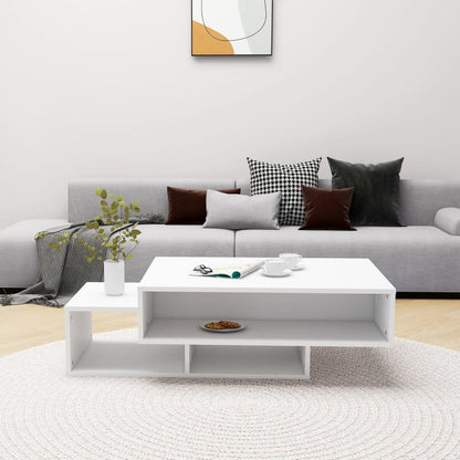 Mesa de centro 105x55x32 cm contraplacado branco