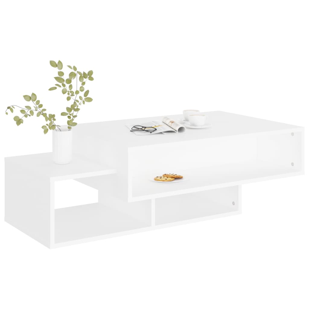 Mesa de centro 105x55x32 cm contraplacado branco