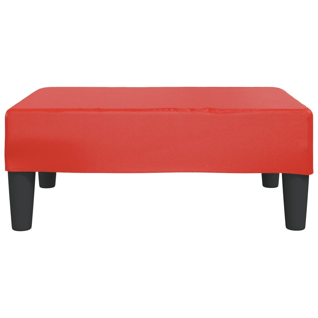 Apoio de pés 78x56x32 couro artificial vermelho