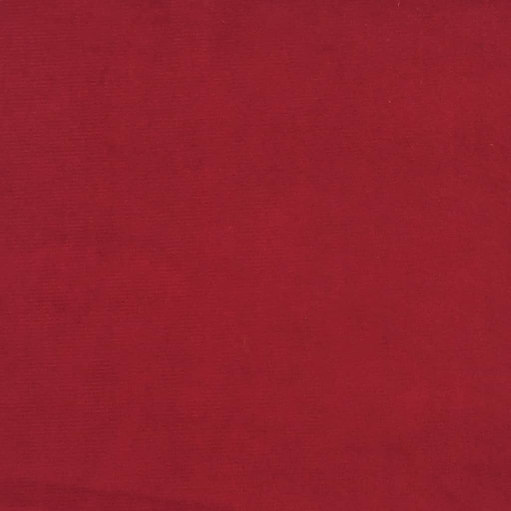 Apoio de pés 78x56x32 cm veludo vermelho tinto