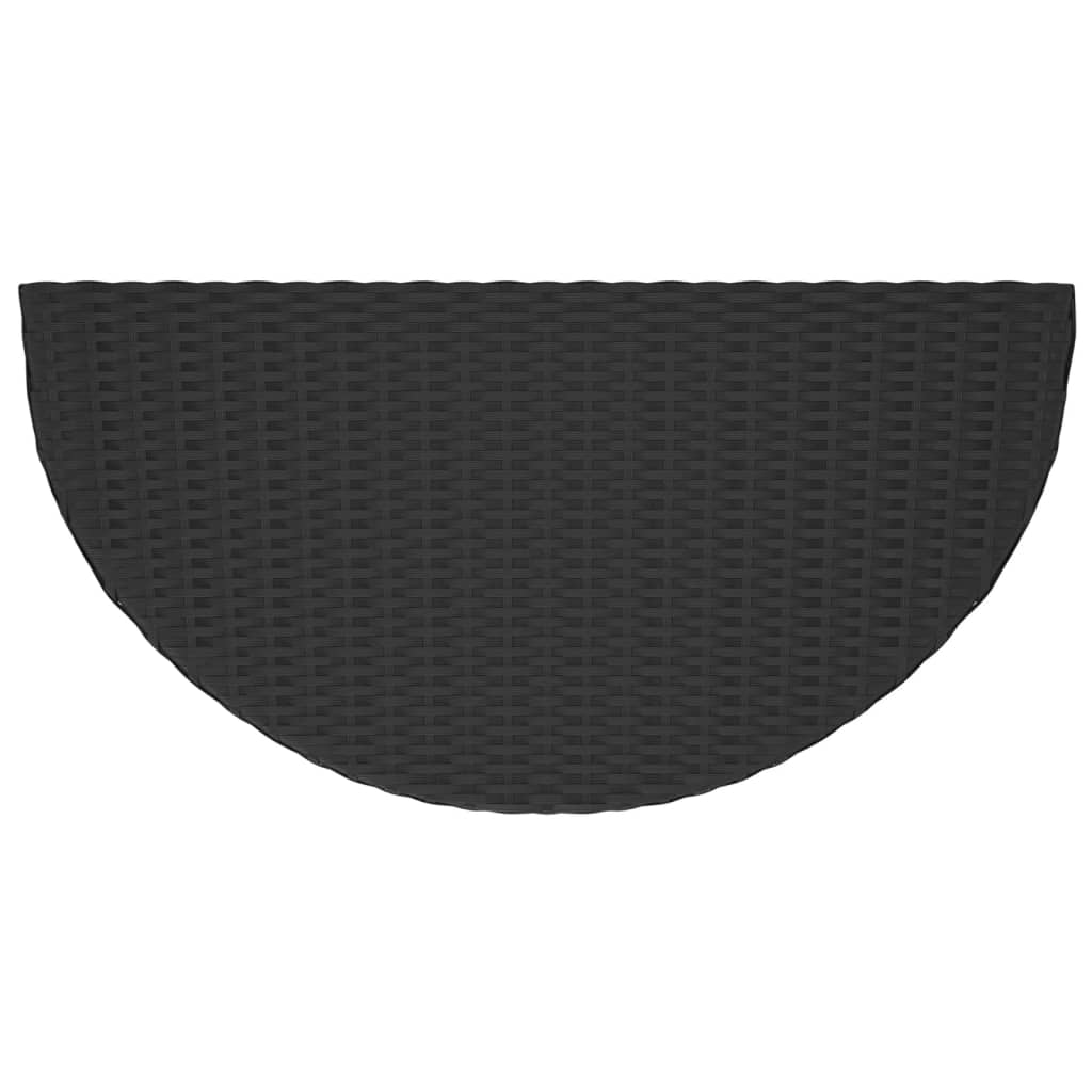 Mesa de jardim 100x50x75 cm vime PE preto