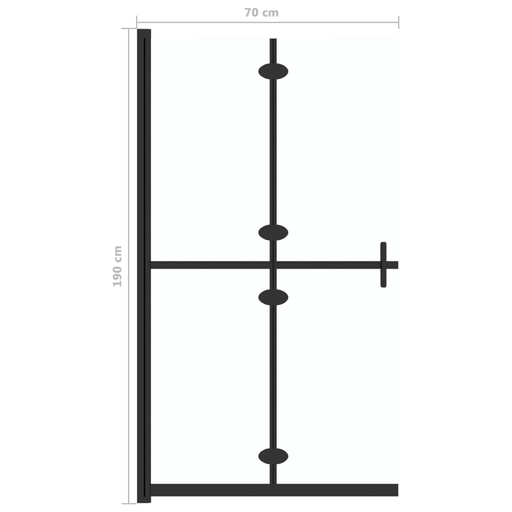 Divisória chuveiro dobrável 70x190 cm vidro transparente ESG