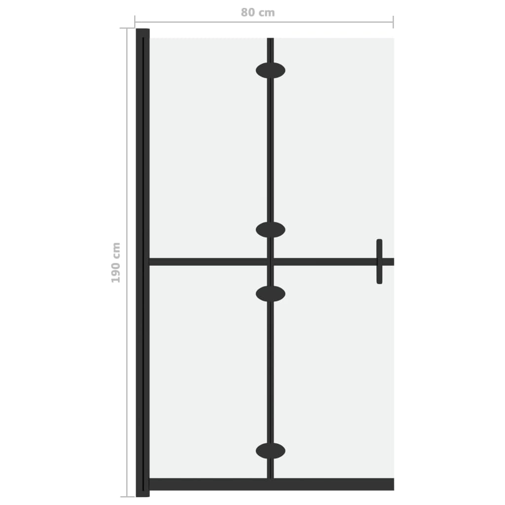 Divisória chuveiro dobrável 80x190 cm vidro fosco ESG