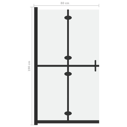 Divisória chuveiro dobrável 80x190 cm vidro fosco ESG