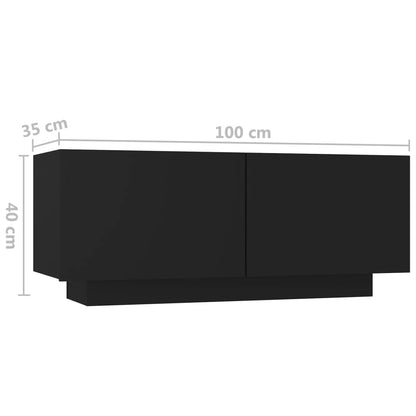 Mesa de cabeceira 100x35x40 cm contraplacado preto