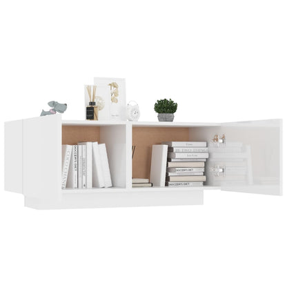 Mesa-de-cabeceira 100x35x40 cm aglomerado branco brilhante