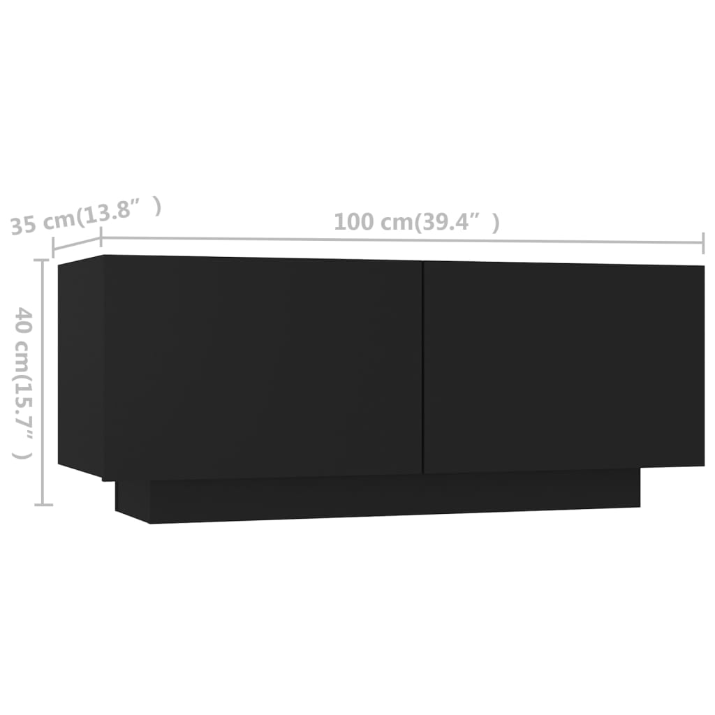 Móvel de TV Giancarlo com Luzes LED de 180cm - Preto - Design Moderno