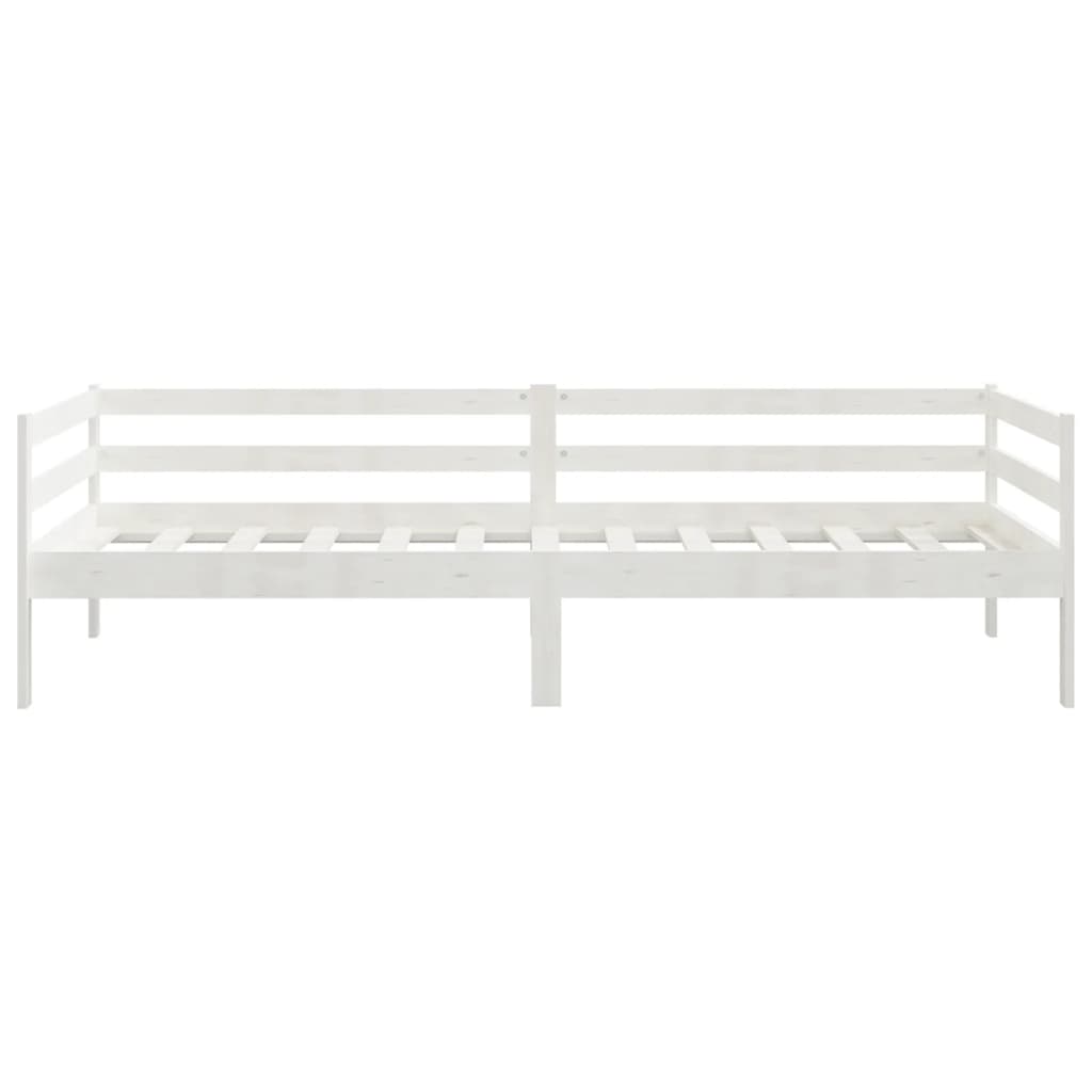 Sofá-cama 90x200 cm madeira de pinho maciça branco