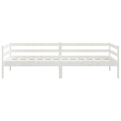 Sofá-cama 90x200 cm madeira de pinho maciça branco