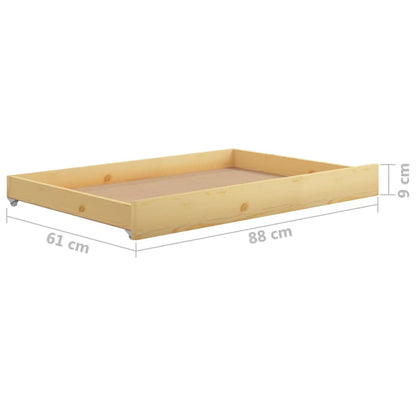 Gavetas para sofá-cama 2 pcs madeira de pinho maciça