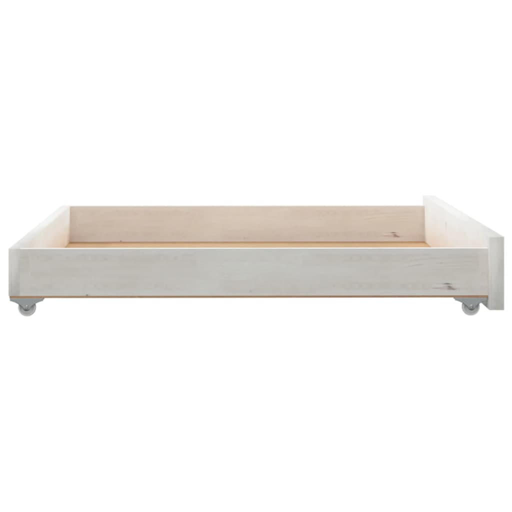 Gavetas para sofá-cama 2 pcs madeira de pinho maciça branco