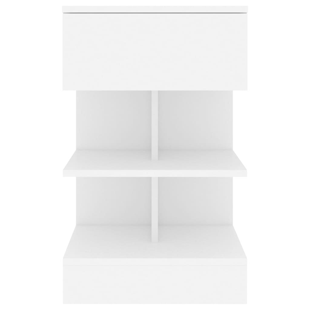 Mesa de cabeceira 40x35x65 cm contraplacado branco