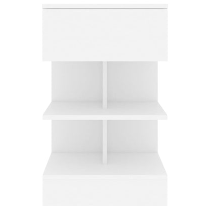 Mesa de cabeceira 40x35x65 cm contraplacado branco